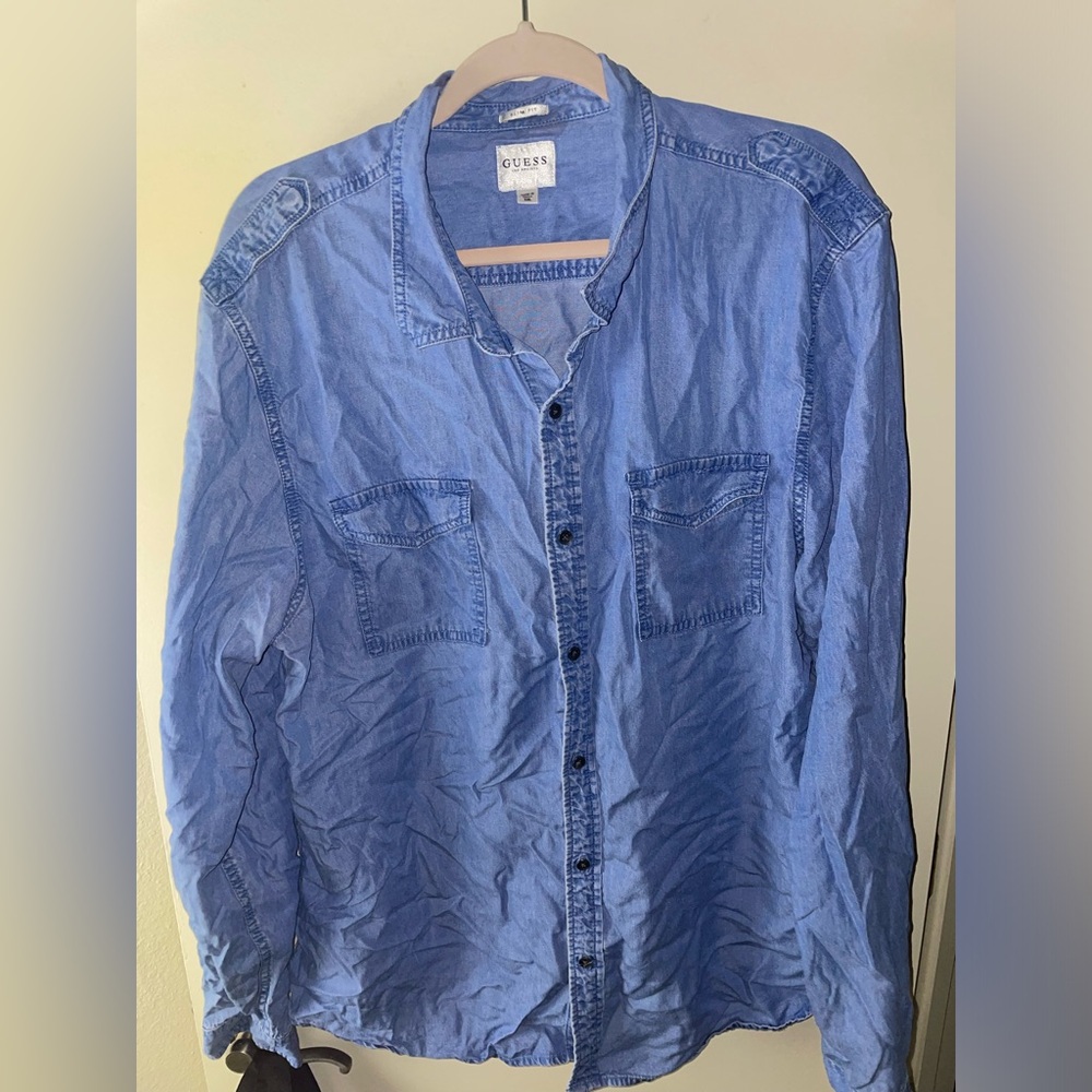 Guess denim button up